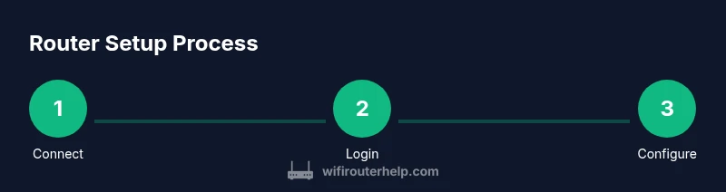 Illustration of a person configuring a home WiFi router