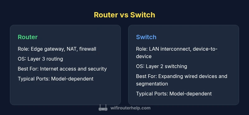 Comparison of router and switch for home networks