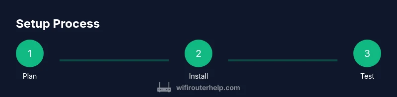 Diagram of a home with multiple mesh nodes connected