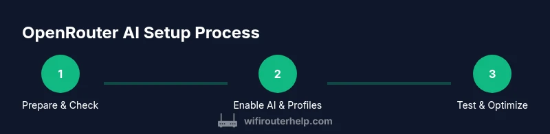 Process diagram for OpenRouter AI setup steps