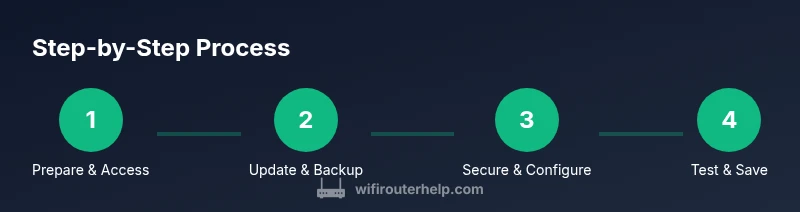 Process flow for setting up a Netgear Nighthawk router