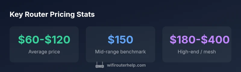 Infographic showing router price ranges by type