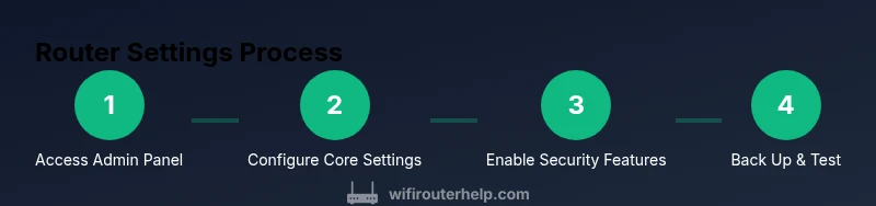 Process diagram showing router settings workflow