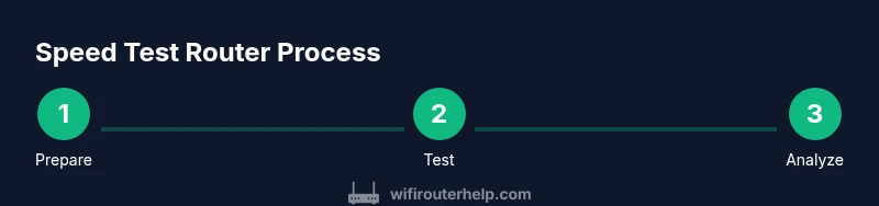 Process diagram for testing router speeds