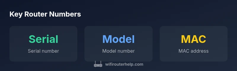 Infographic showing where to find router numbers and what they mean