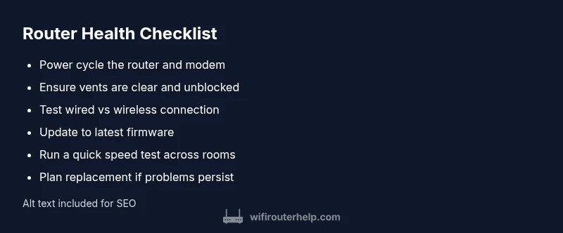 Checklist for router health and troubleshooting