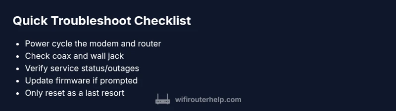 Checklist for fixing orange blinking Xfinity router