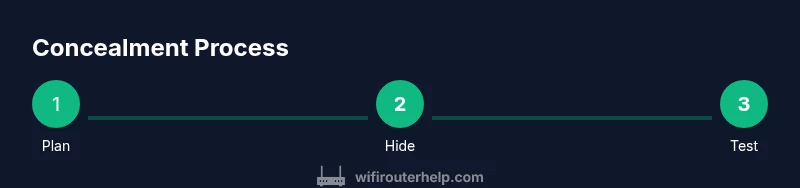 Process infographic showing concealment steps