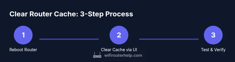 Tailwind infographic showing steps to clear router cache