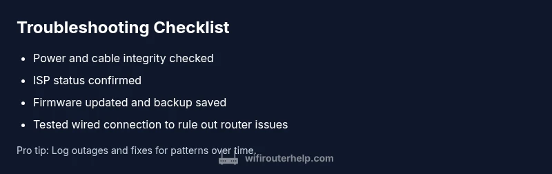 Checklist for troubleshooting router outages