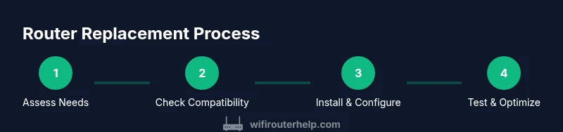 Tailwind process infographic showing router replacement steps