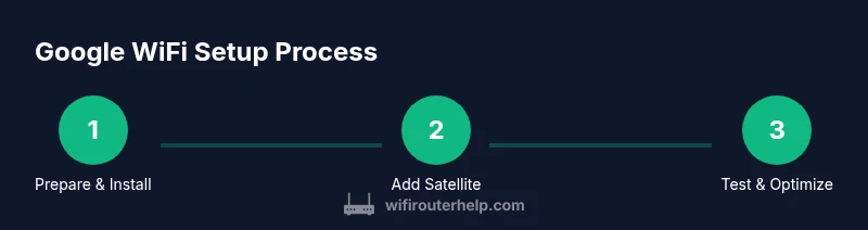 Process diagram of Google WiFi setup