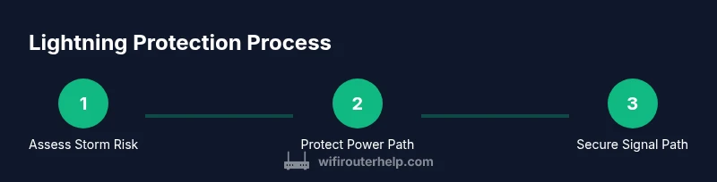 Process flow for protecting router from lightning