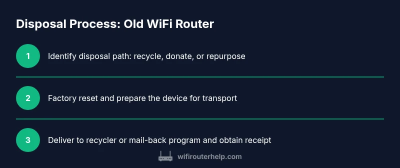 Process diagram for disposing of an old wifi router