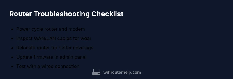 Checklist: router troubleshooting steps